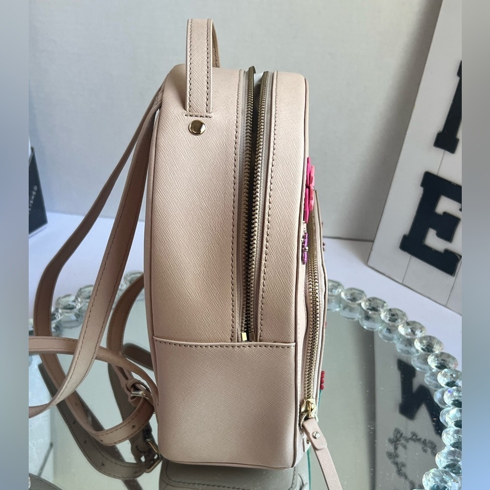 Kate Spade Pink Saffiano Leather Hot stuff Sauce cactus  backpack - Picture 7 of 16